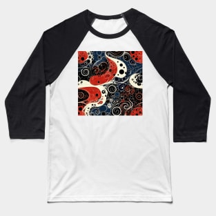 Abstract Swirls and Waves Effect illustration Baseball T-Shirt